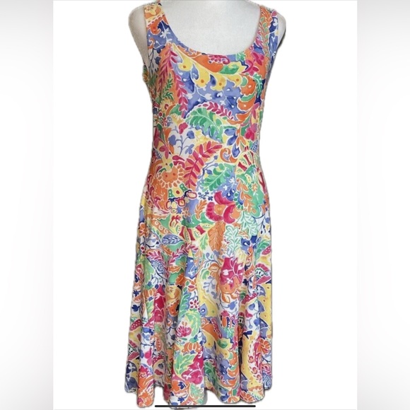 Ralph Lauren Dresses & Skirts - ****Ralph Lauren ****Colourful Floral Fit & Flare Midi  Dress